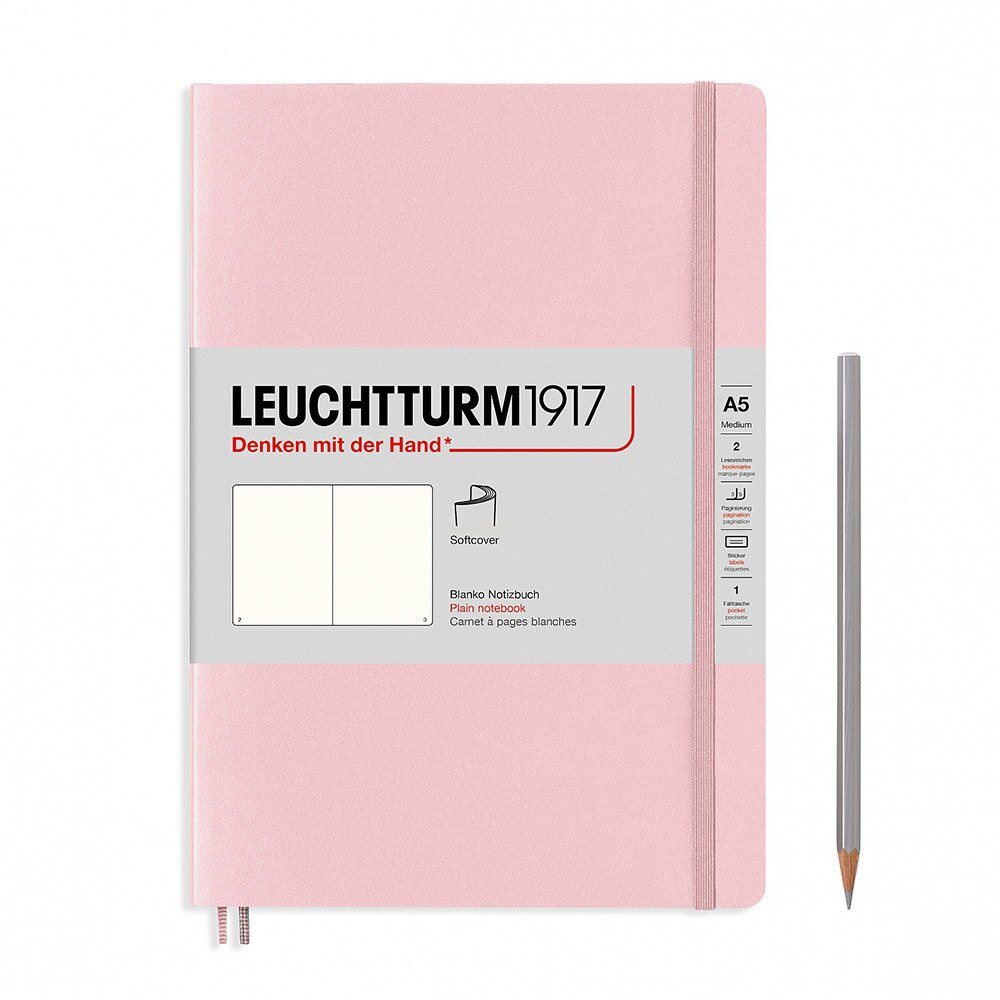 Leuchtturm, Journal, Art & School, Medium, A5, Softcover, Plain, 443481, Power Pink